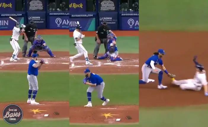 MLB México Alex Kirk fusiló a Austin Meadows en la segunda base (VIDEO)
