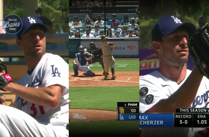 Max Scherzer lanza inning inmaculado con Dodgers
