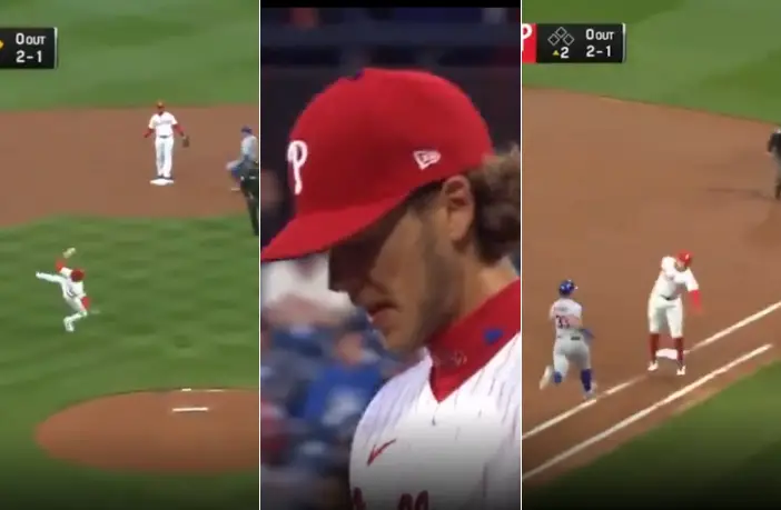 MLB: Alec Bohm comete TRES errores en TRES innings (VIDEO)