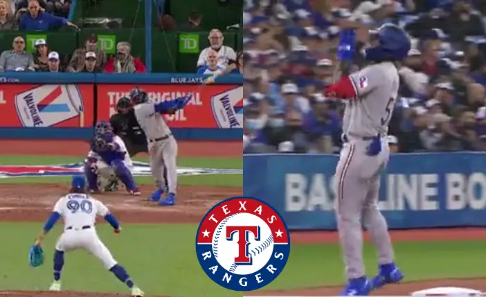 MLB Adolis García se encargó de perrear a los Blue Jays tras HR (VIDEO)