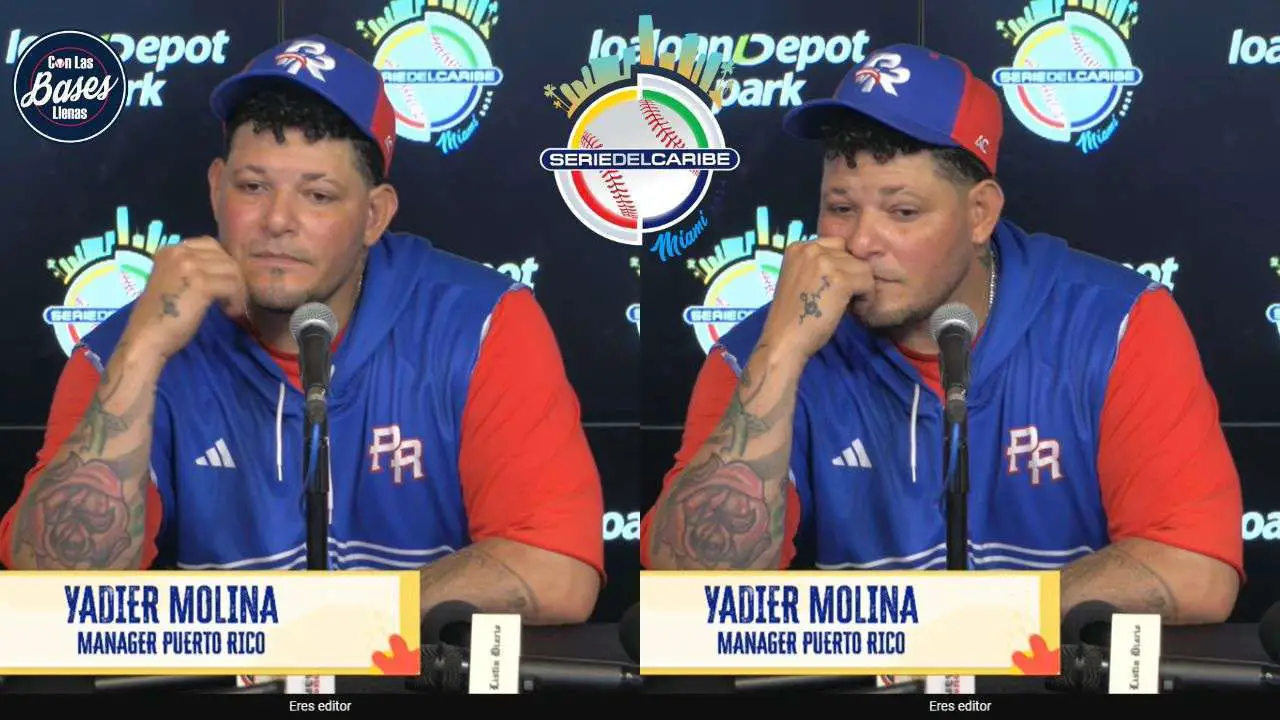 Yadier Molina reacciona a eliminación de Serie del Caribe 2024