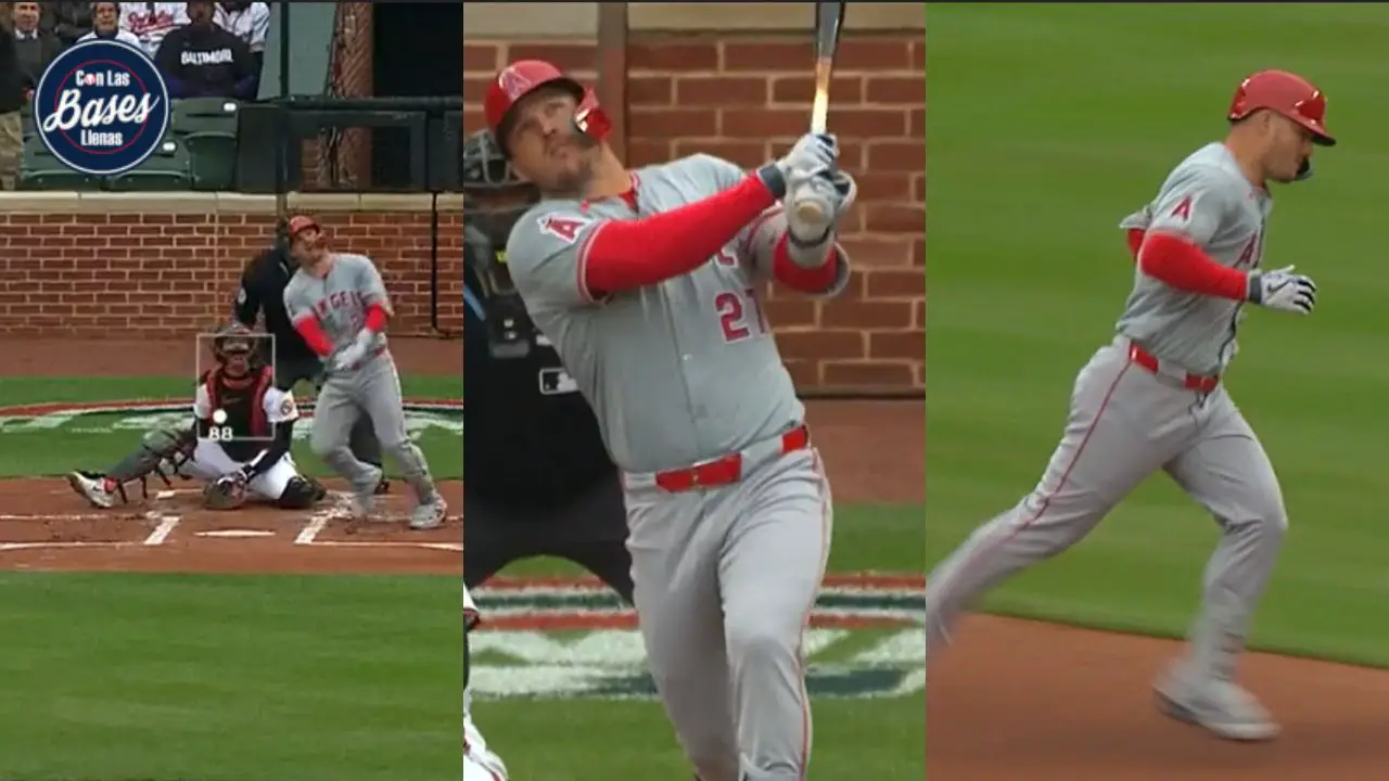 Mike Trout da el primer HR de MLB 2024 (VIDEO)