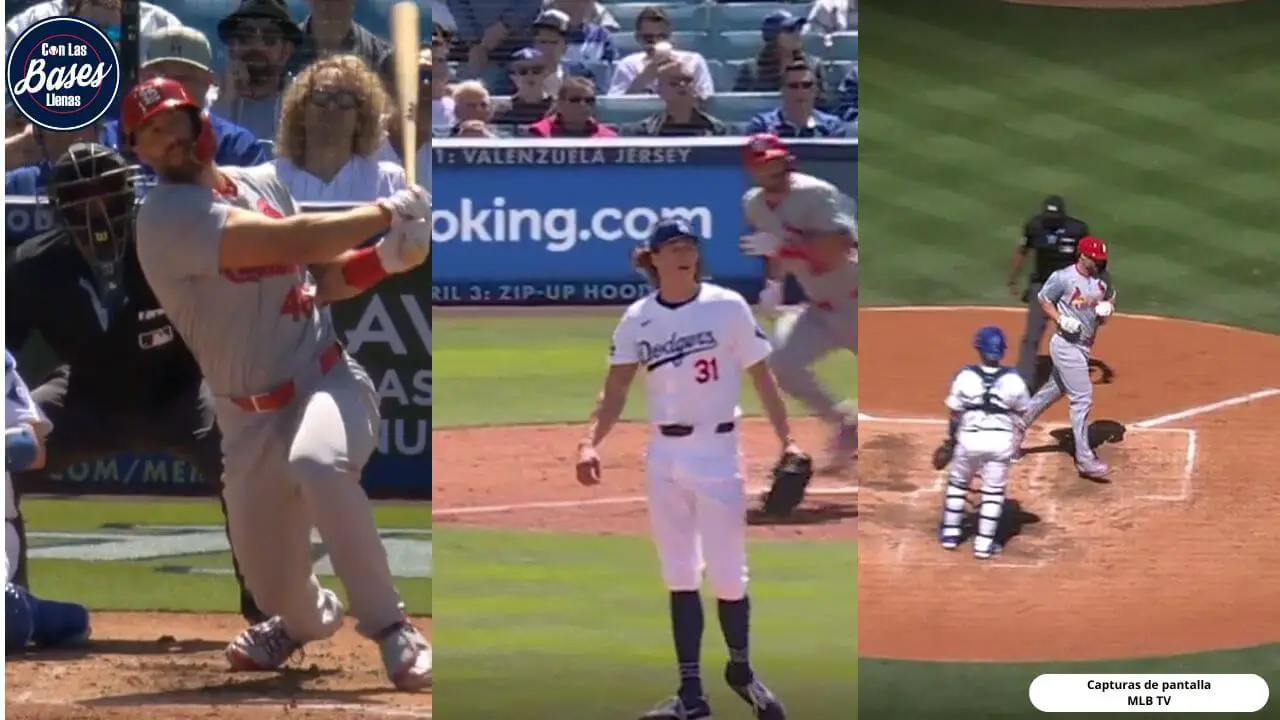 Paul Goldschmidt castiga a Tyler Glasnow y a Dodgers con primer HR en 2024 (VIDEO)