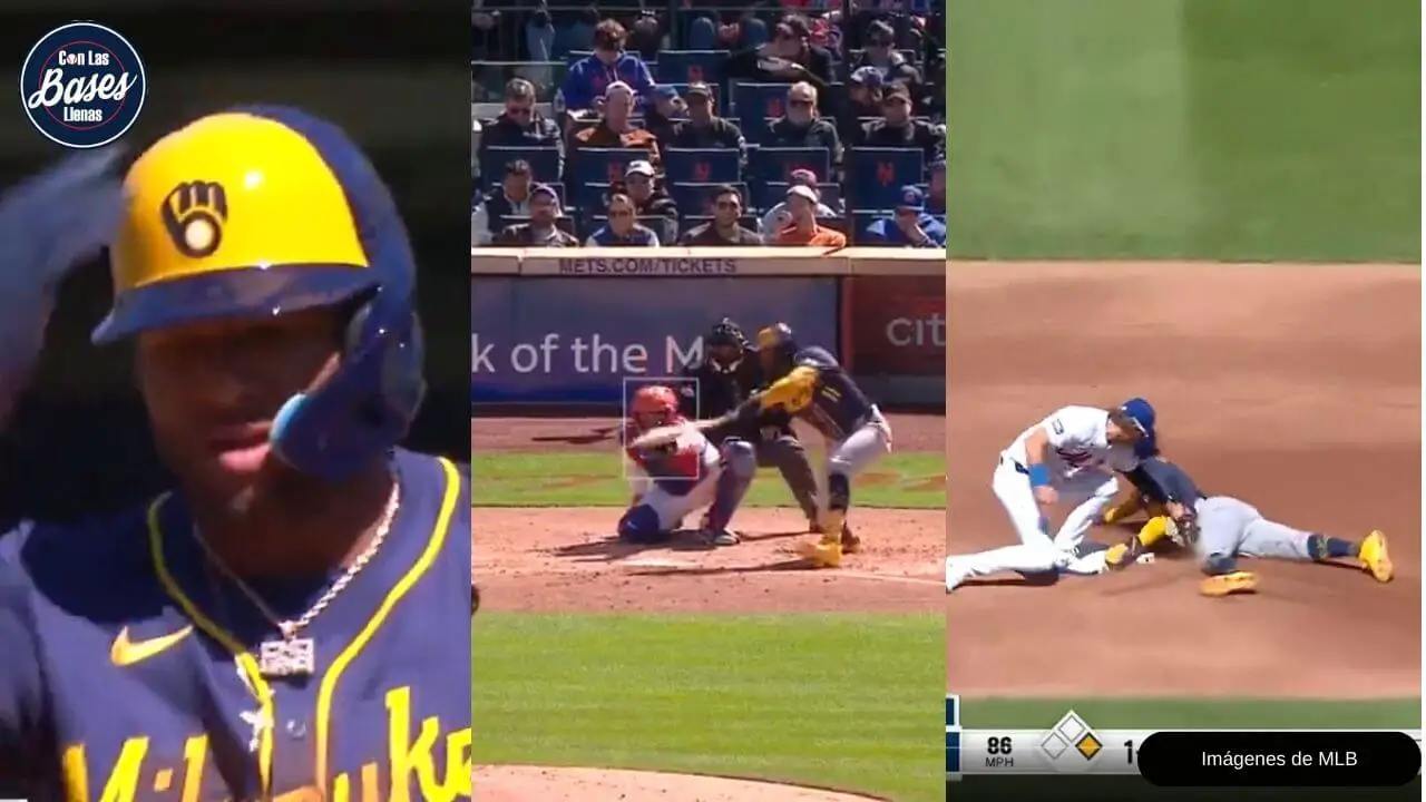 Jackson Chourio monta show en debut de MLB con Brewers (VIDEO)