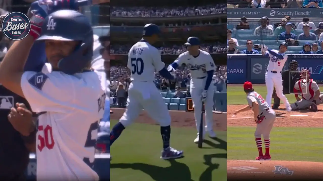 Dodgers: Mookie Betts y Freddie Freeman arman rally con HR’s en Opening Day (VIDEO)