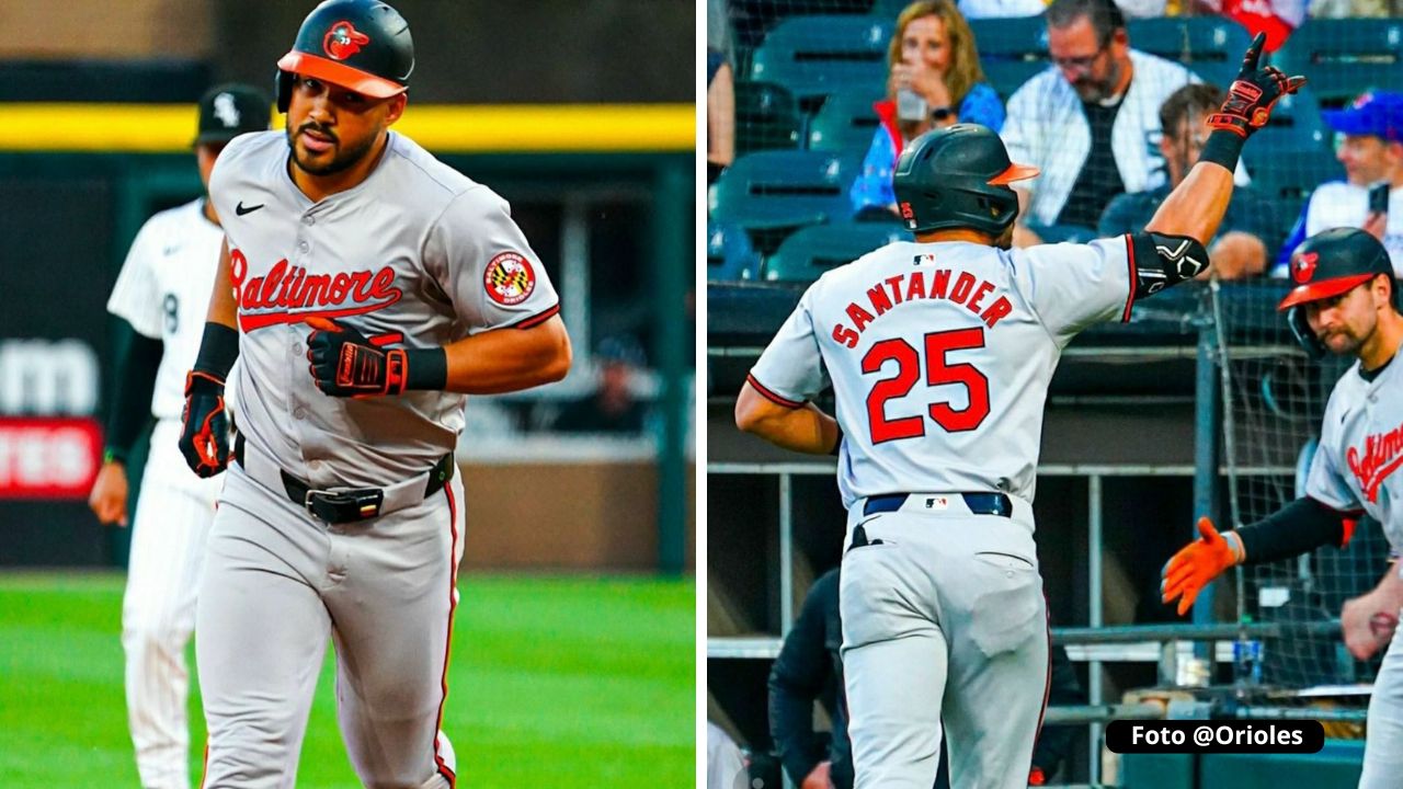 El Venezolano Anthony Santander se voló la cerca por el jardín derecho en el primero de la serie frente a los Medias Blancas en el Guaranteed Rate Field