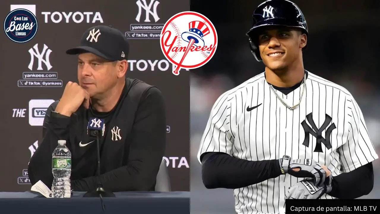 Reacción del mánager de los Yankees, Aaron Boone, sobre el tema de Juan Soto