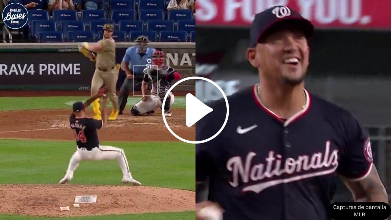 Ver Video: Ildemaro Vargas atrapa raya de 91 mph como pitcher de nacionales de washington