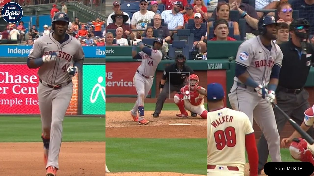 Yordan Álvarez hace algo nunca visto con juego de tres HR’s en MLB (VIDEO)