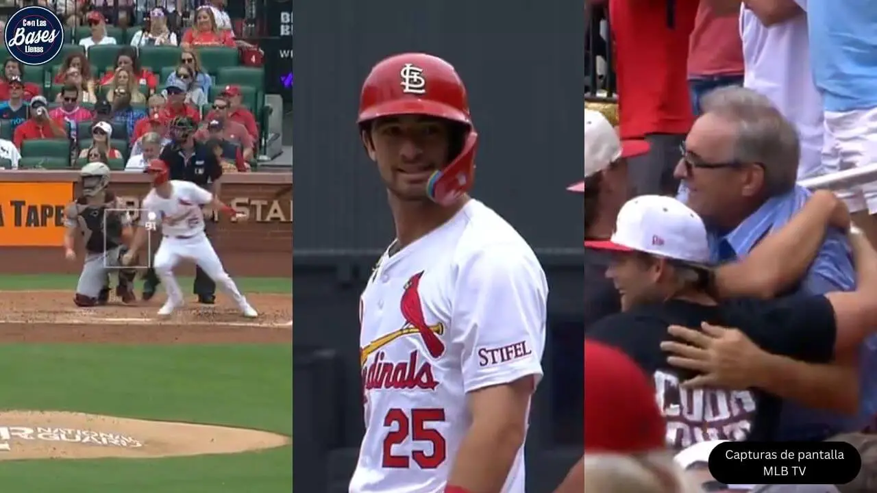 EMOTIVO: Cardenales PROTAGONIZA hit y festejo de padre (VIDEO)