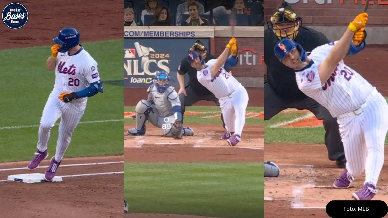 Pete Alonso “despertó” y castiga a Dodgers con enorme HR (VIDEO)