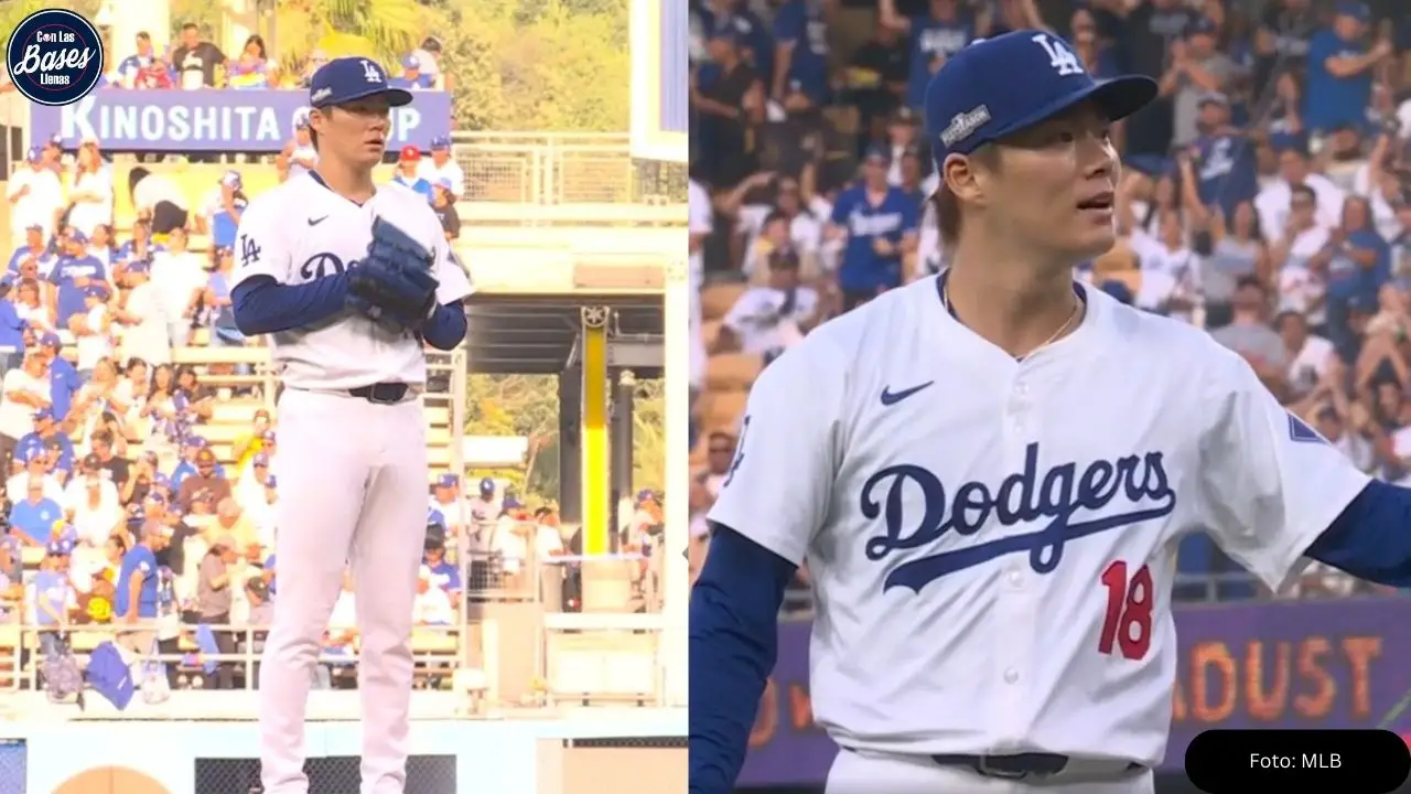 Yoshinobu Yamamoto hace historia con gran apertura en playoffs de MLB (VIDEO)